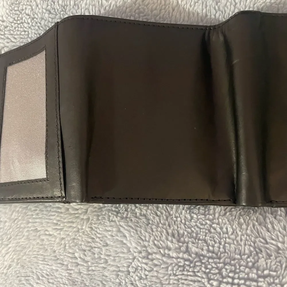 Vtg German Leather Trifold -Rare Eurocard “Deutschland” Credit card insert.